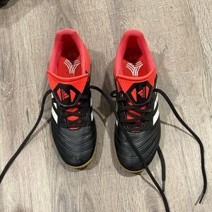 Adidas Men's Black and Red Indoor Soccer Shoes